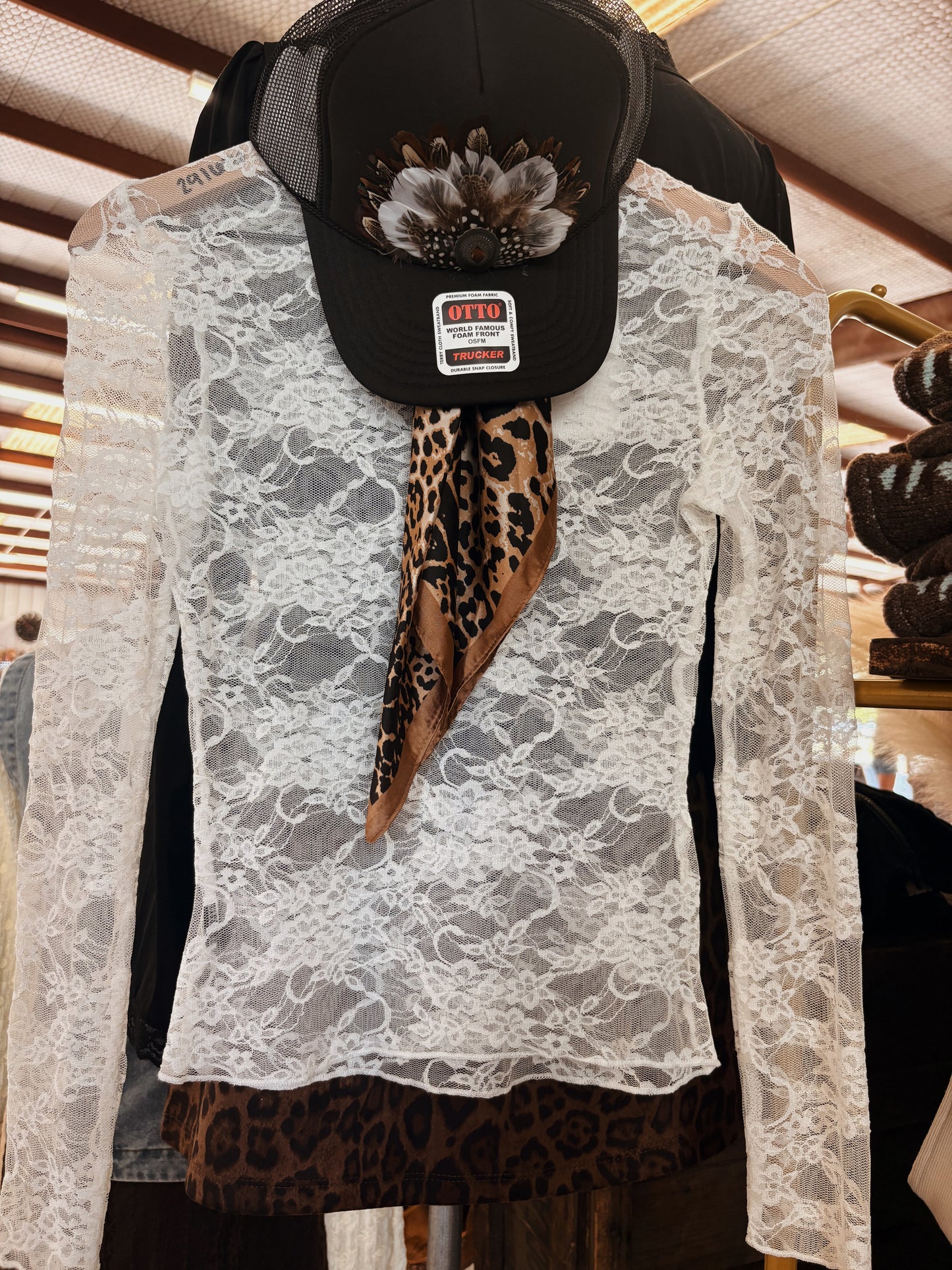 Sheer White Lace Top