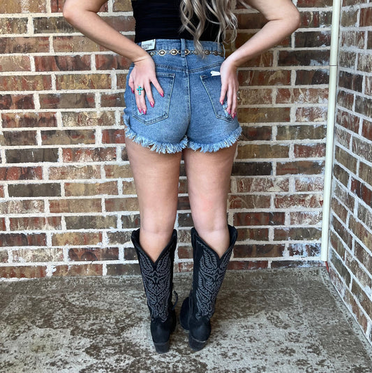 Country Festival Denim Shorts - Cluff CO LLC