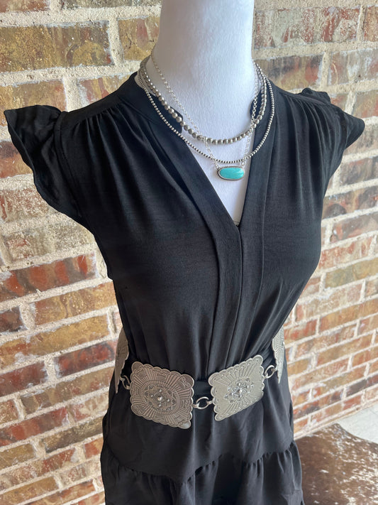 Midnight Cascade Dress - Cluff CO LLC