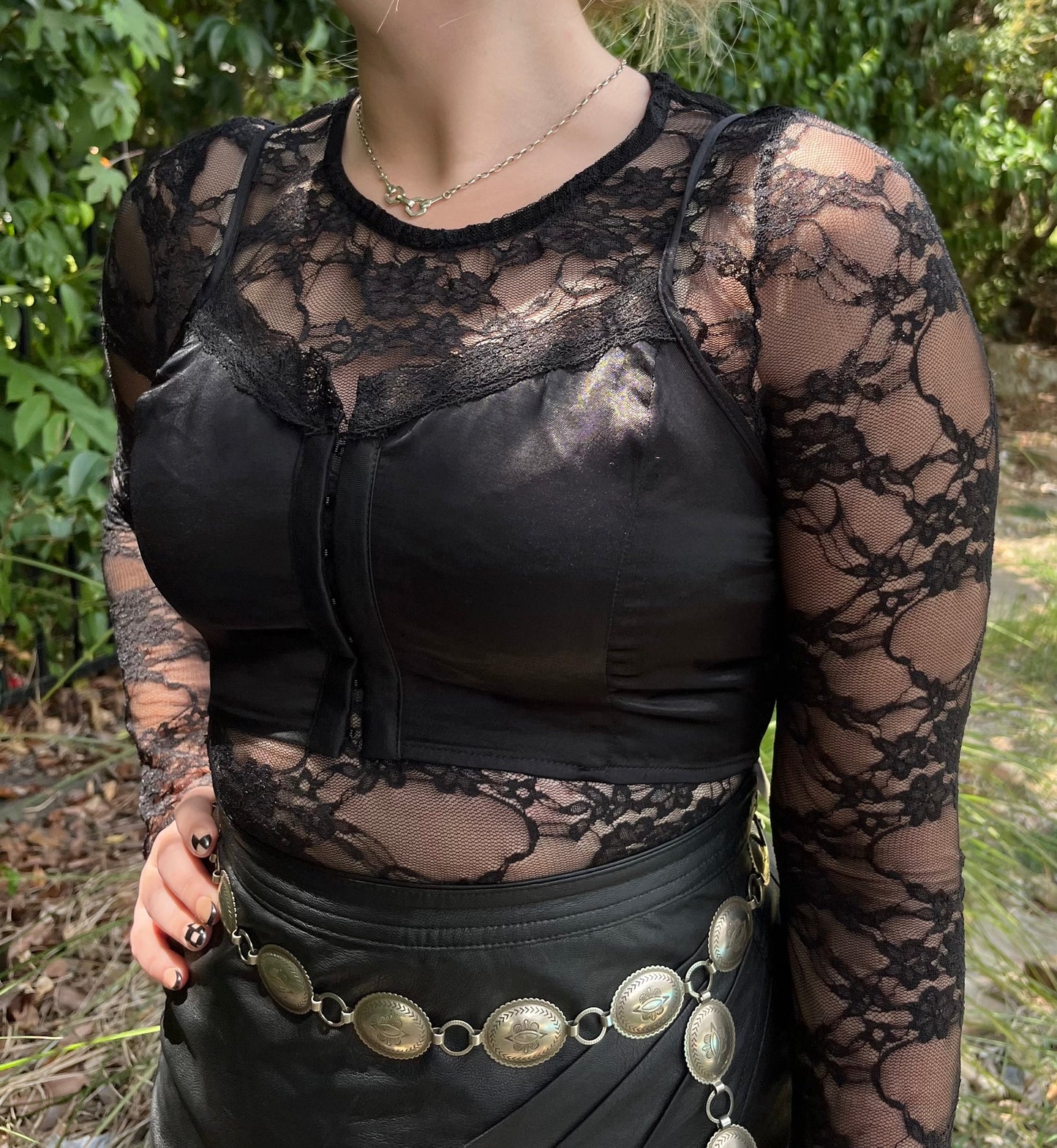 Midnight Mustang Lace Bodysuit - Cluff CO LLC