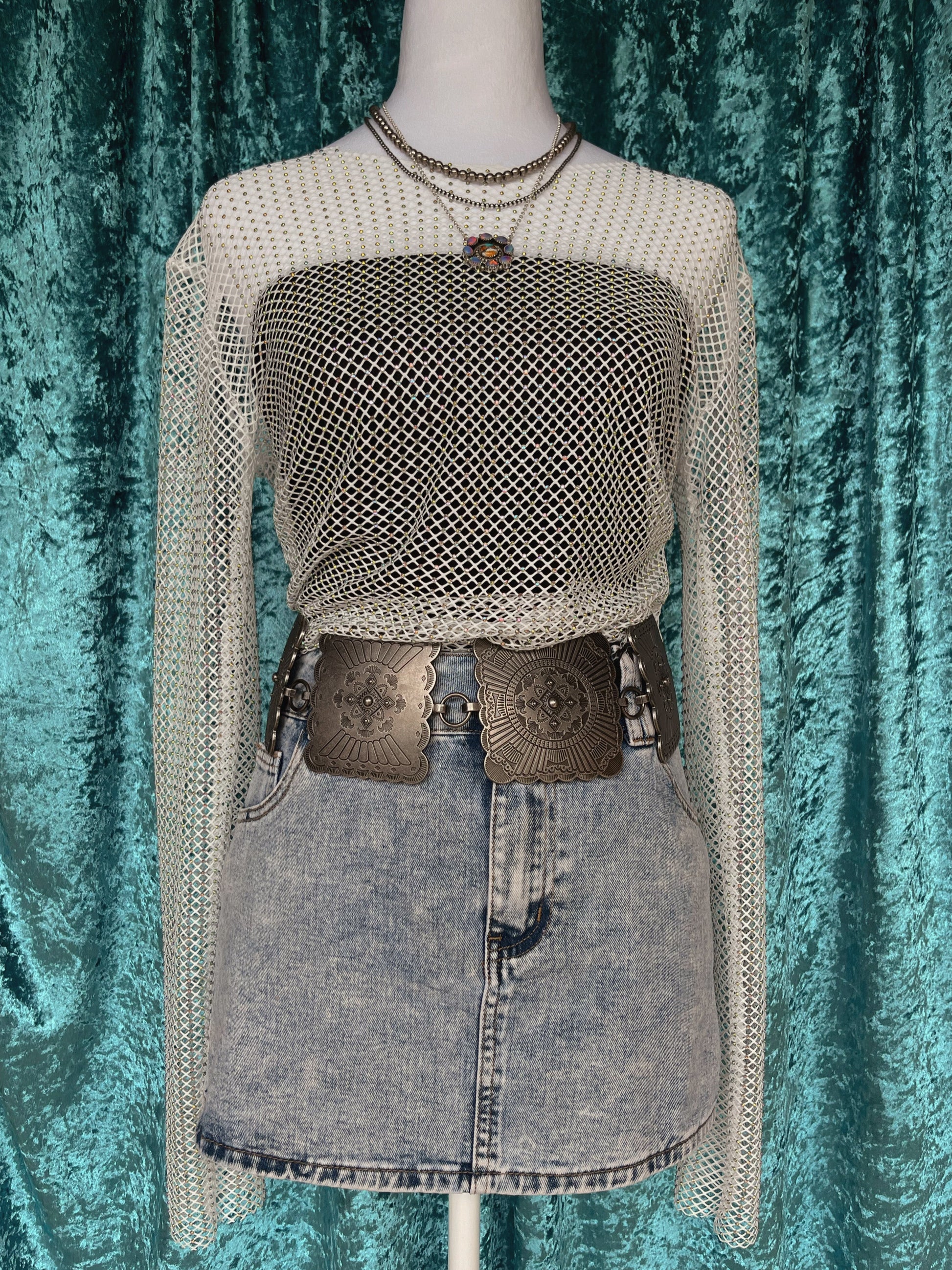Silver Spurs Rhinestone Long Sleeve - Cluff CO LLC