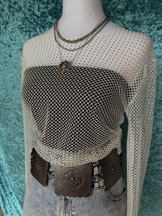 Silver Spurs Rhinestone Long Sleeve - Cluff CO LLC