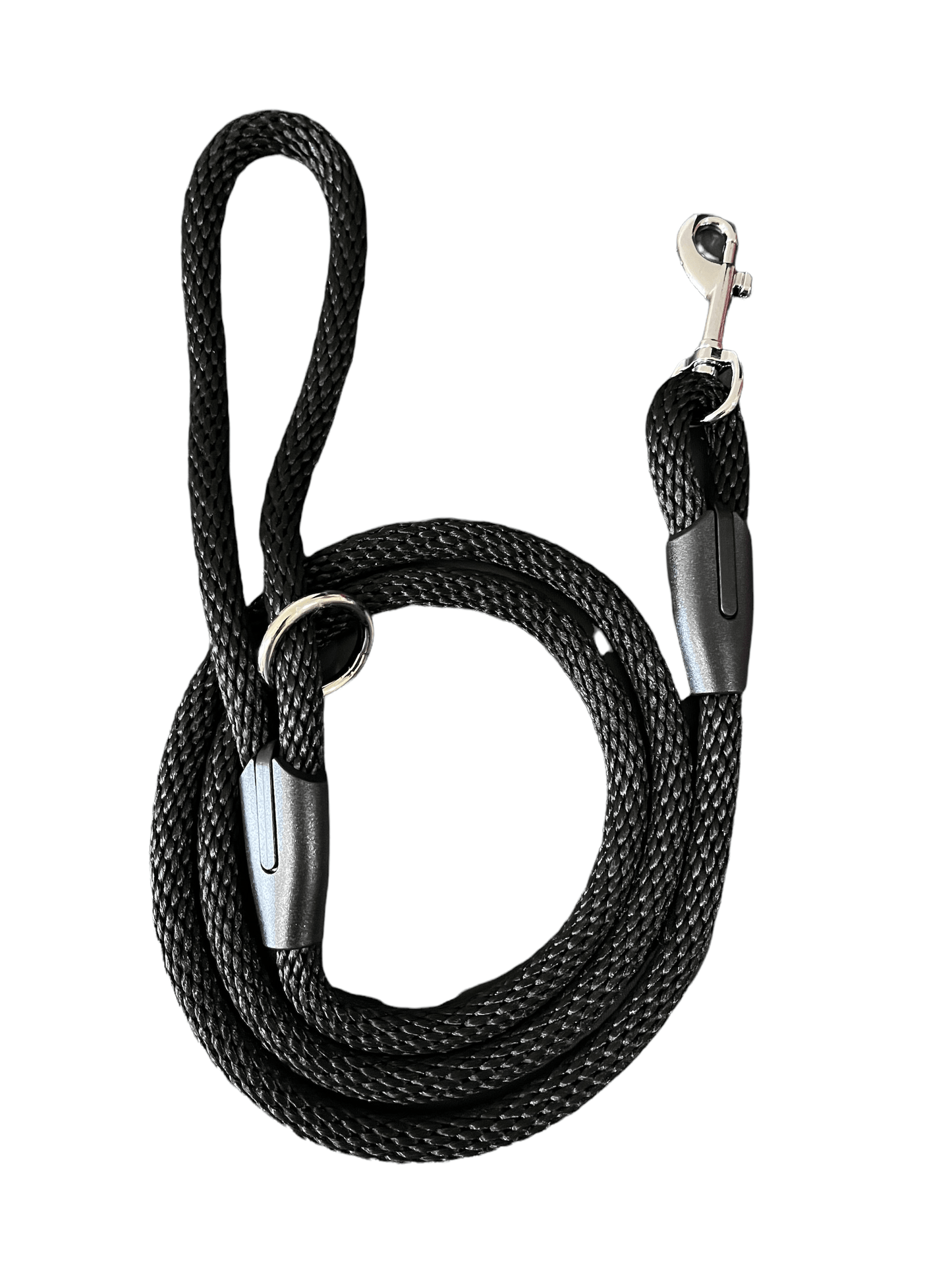 Grey Solid Braid - Slip Leash - Cluff CO LLC