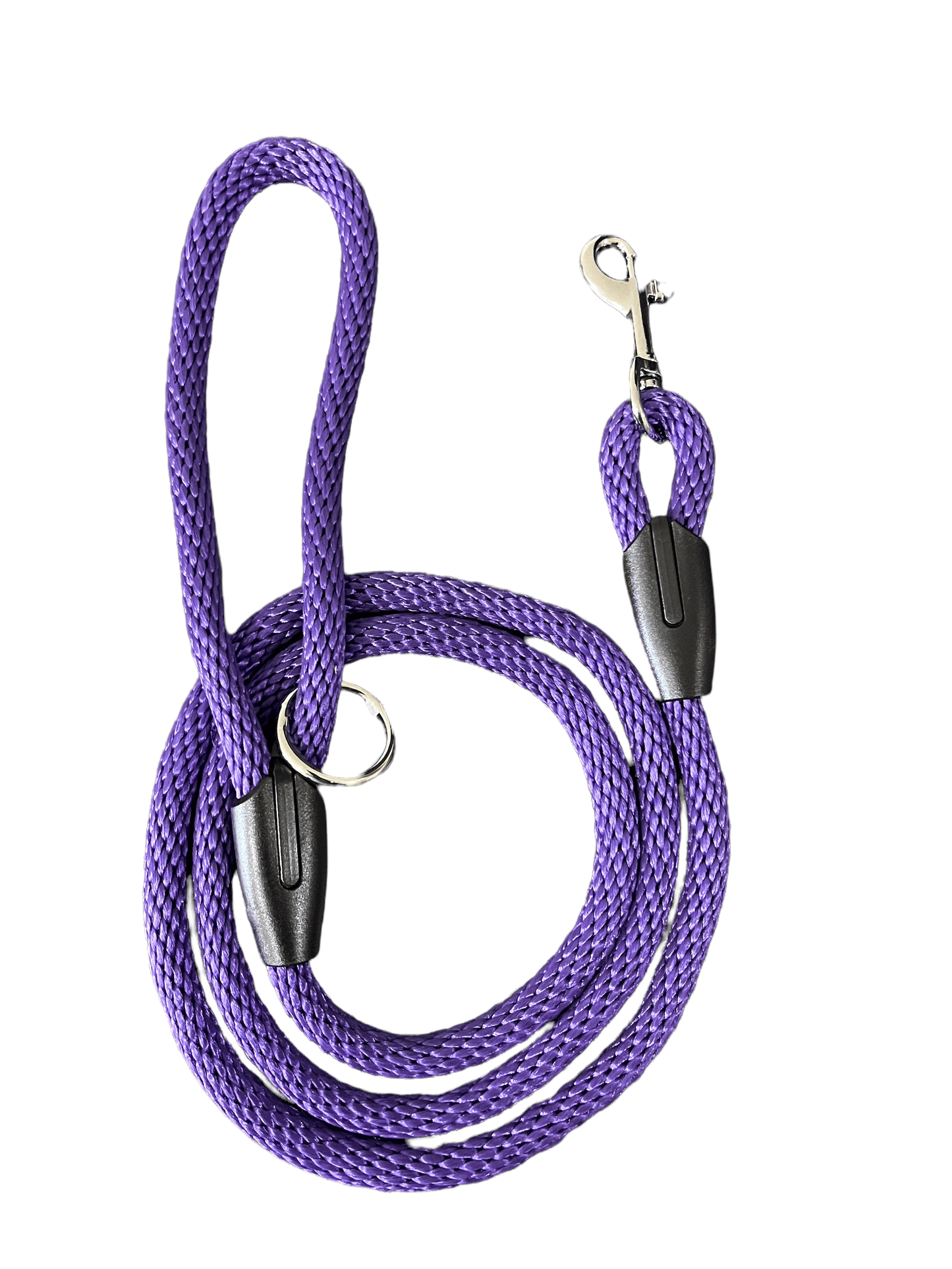 Grey Solid Braid - Slip Leash - Cluff CO LLC
