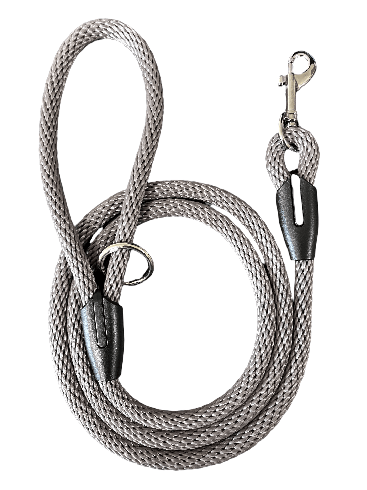 Grey Solid Braid - Slip Leash - Cluff CO LLC