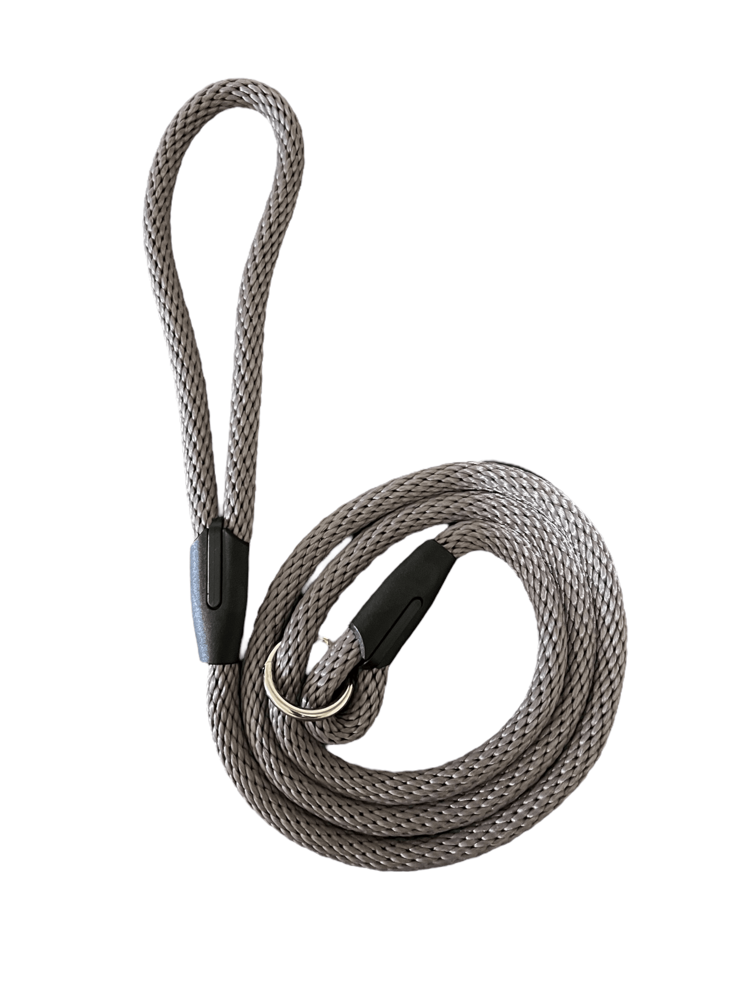 Grey Solid Braid - Slip Leash - Cluff CO LLC