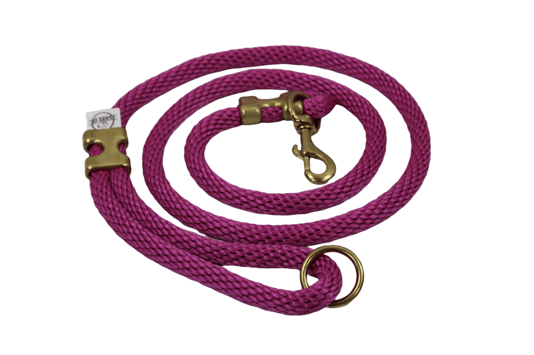 Raspberry Solid Braid Leash - Made in the USA - Cluff CO LLC