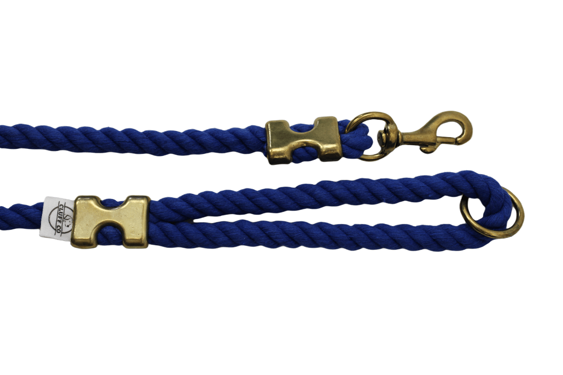 Royal Blue Rope Leash - Made in the USA - Cluff CO LLC