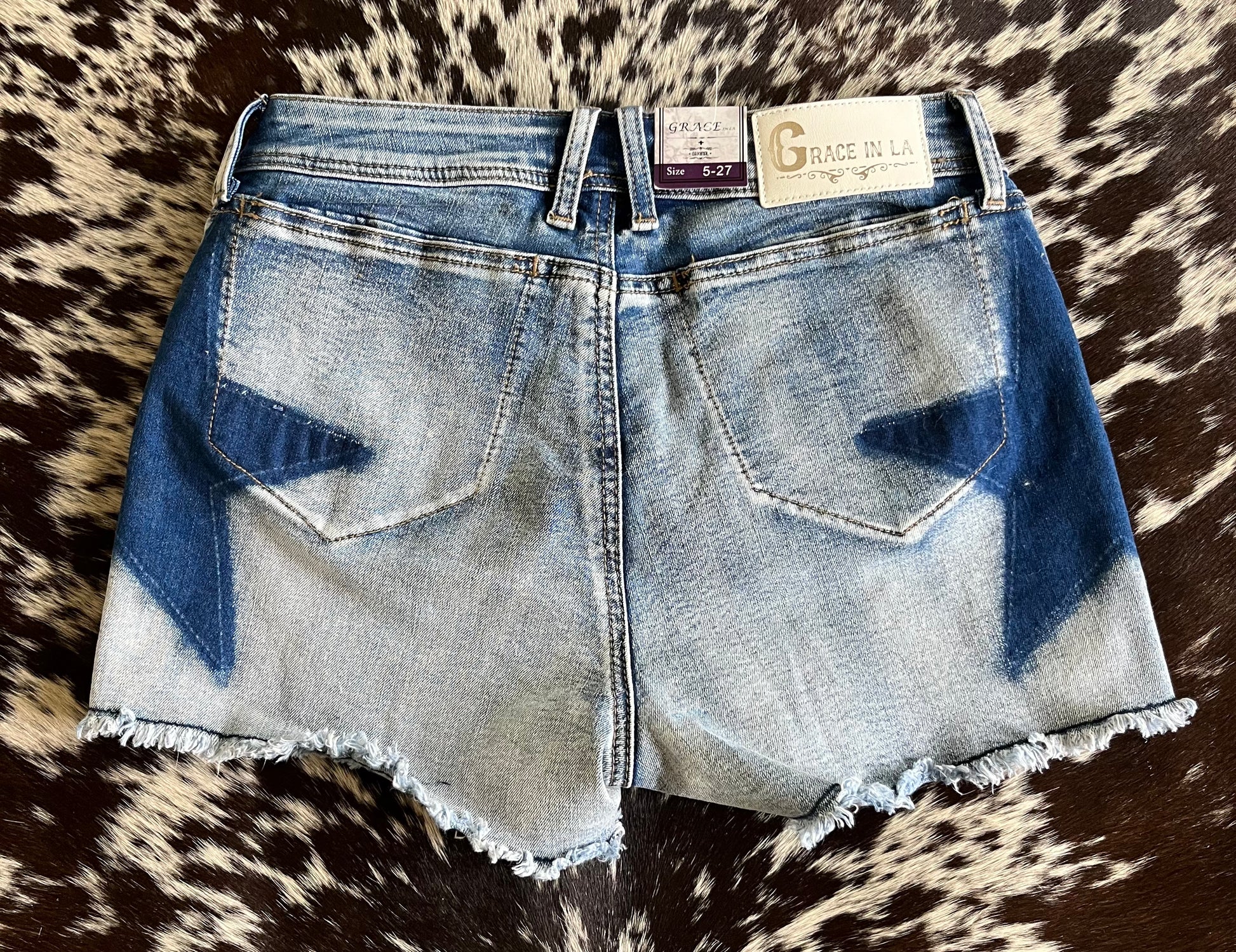 Grace Star Denim Shorts Cluff CO LLC