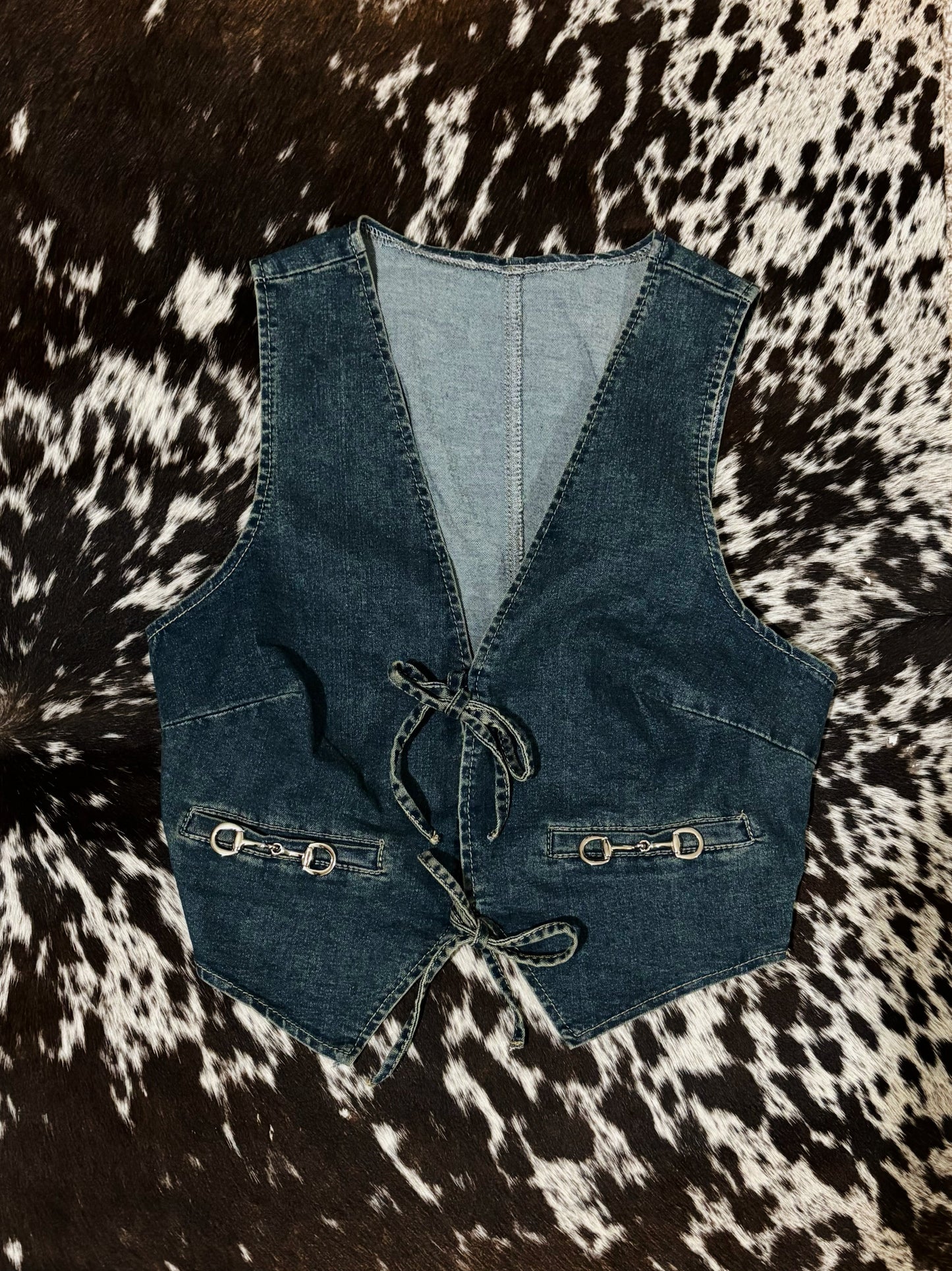 Bit & Bind Denim Vest - Cluff CO LLC