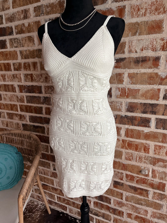 Canyon Cream Knit Dress - Cluff CO LLC