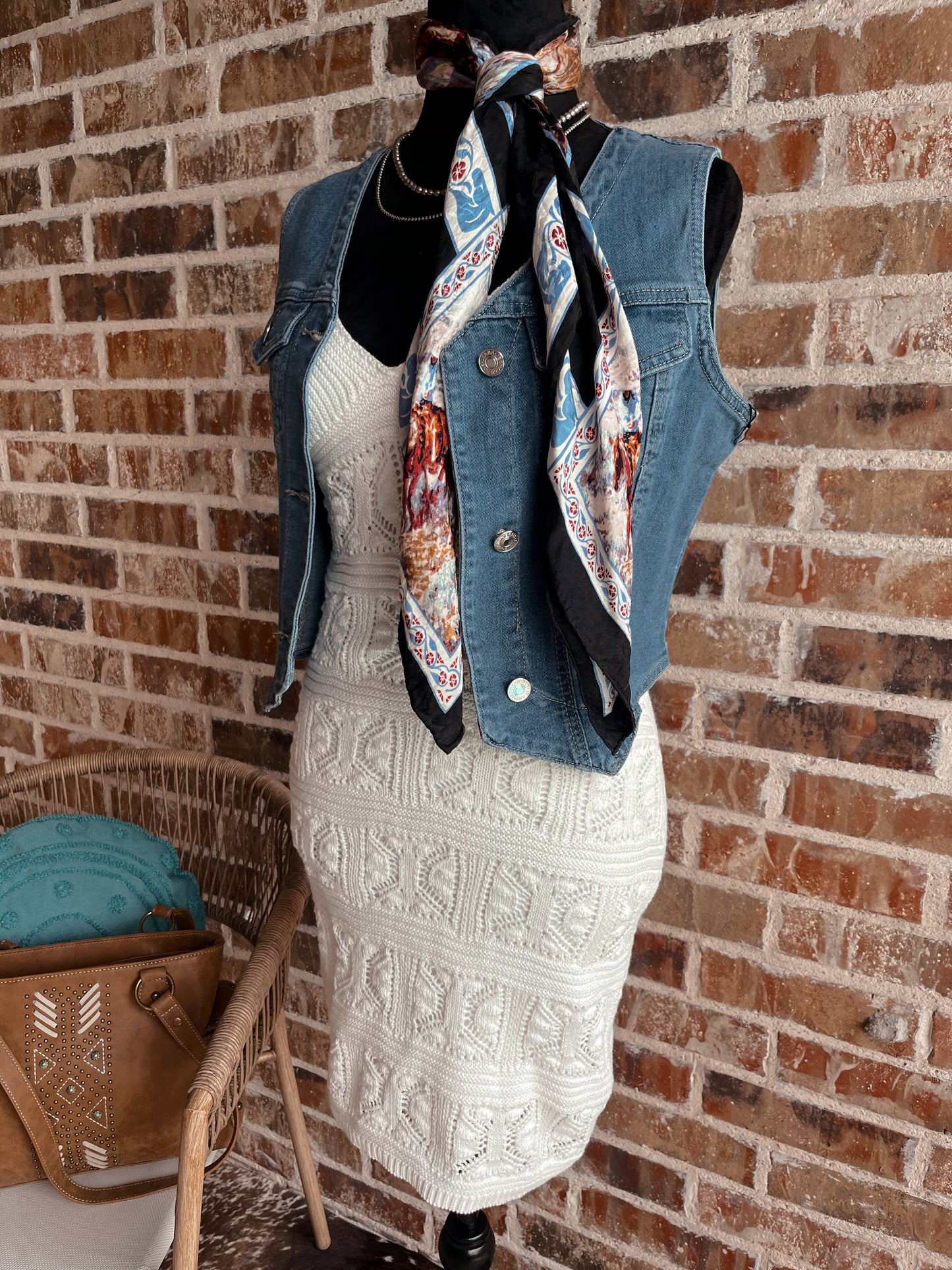 Canyon Cream Knit Dress - Cluff CO LLC