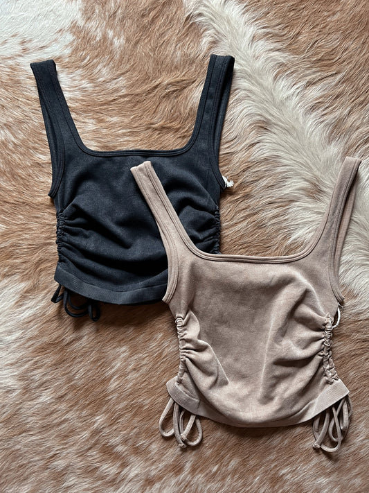 Desert Diva Side-Tie Ribbed Tank - Cluff CO LLC