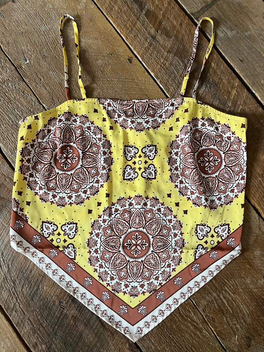 Golden Buckaroo Bandana Top - Cluff CO LLC