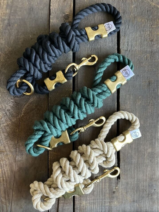Large Rope Leash - Made in the USA - Cluff CO LLC