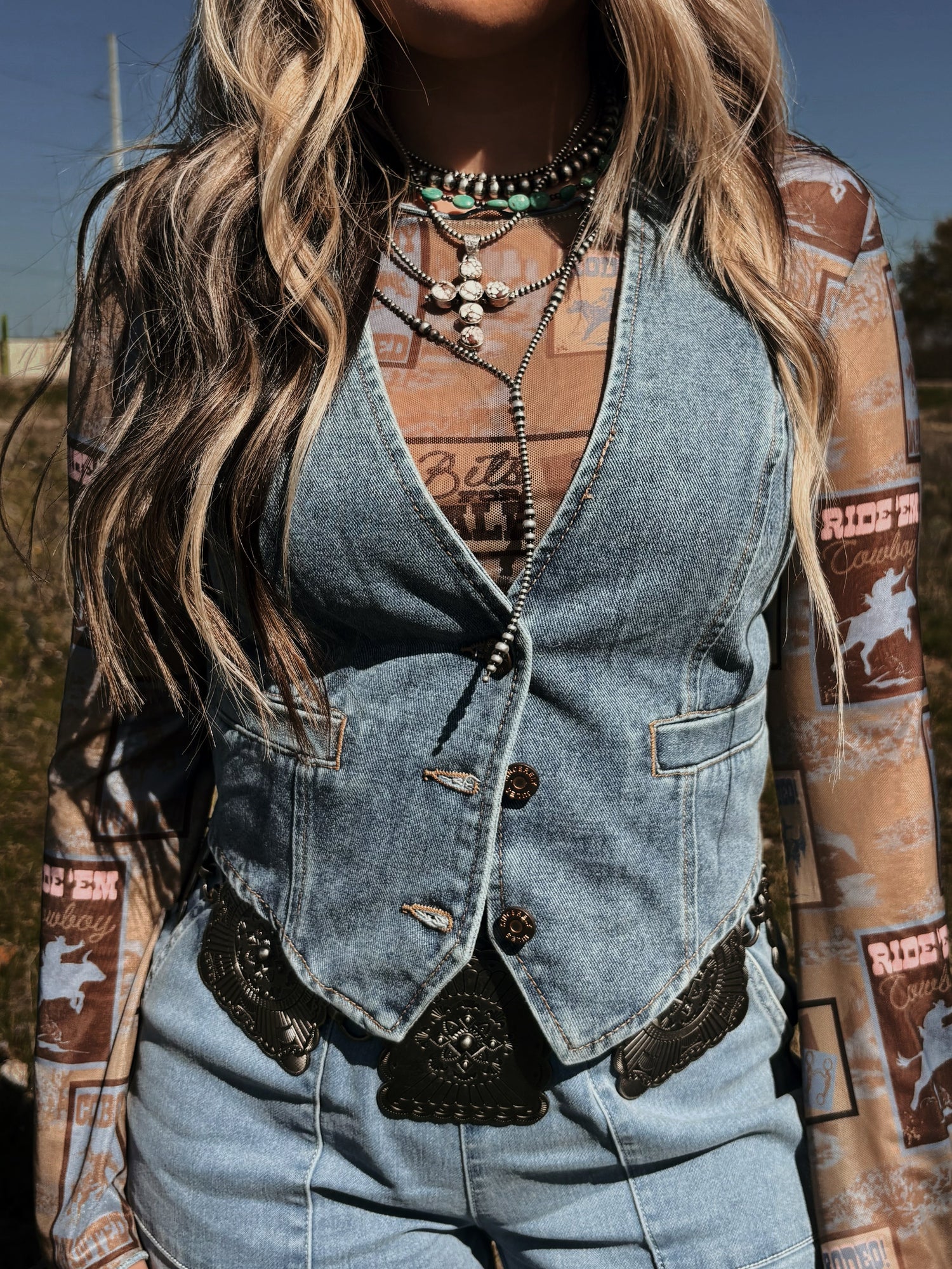 Maverick Denim Vest - Cluff CO LLC