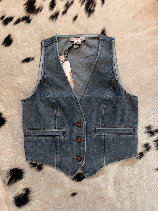 Maverick Denim Vest - Cluff CO LLC