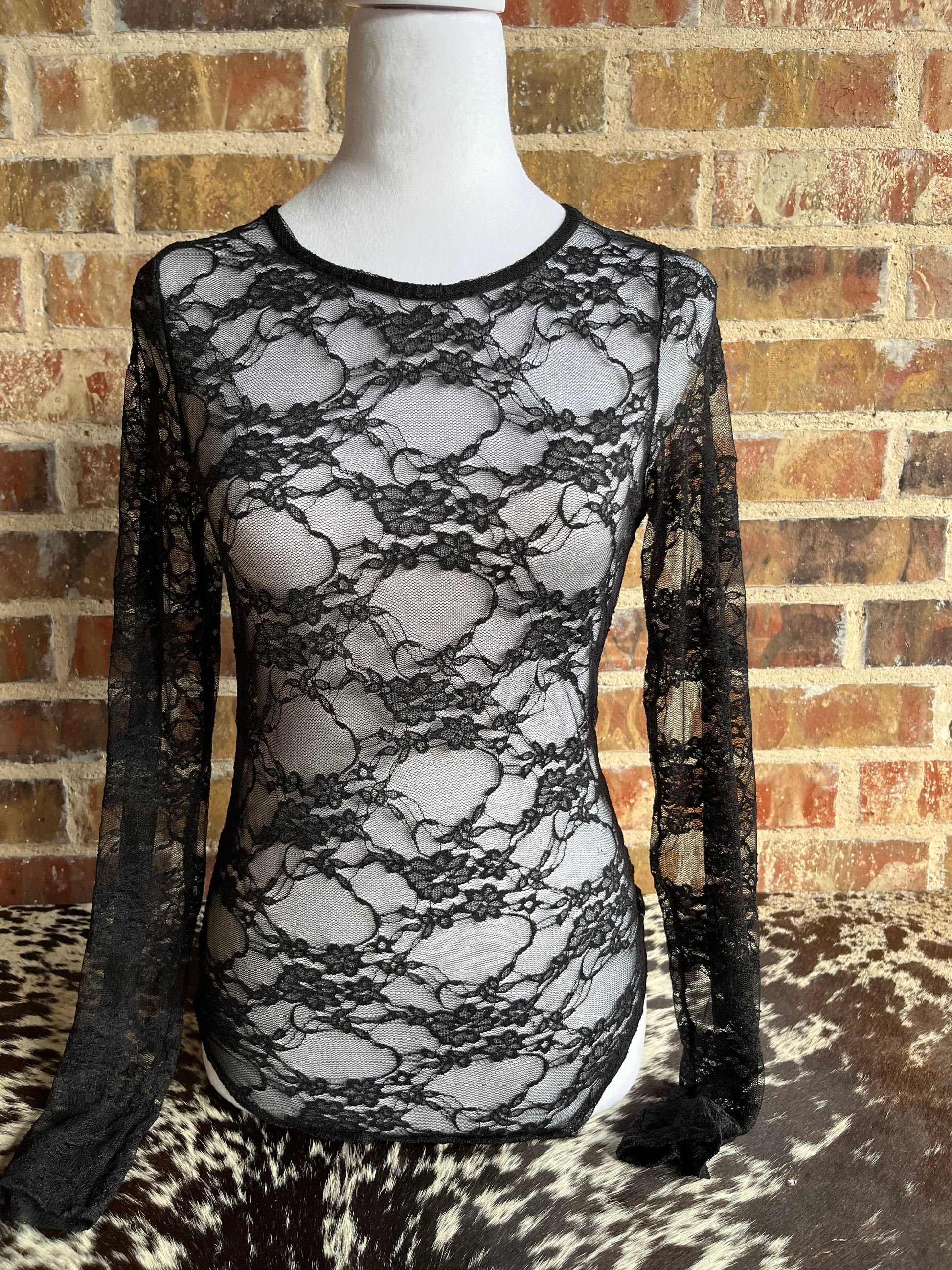 Midnight Mustang Lace Bodysuit - Cluff CO LLC