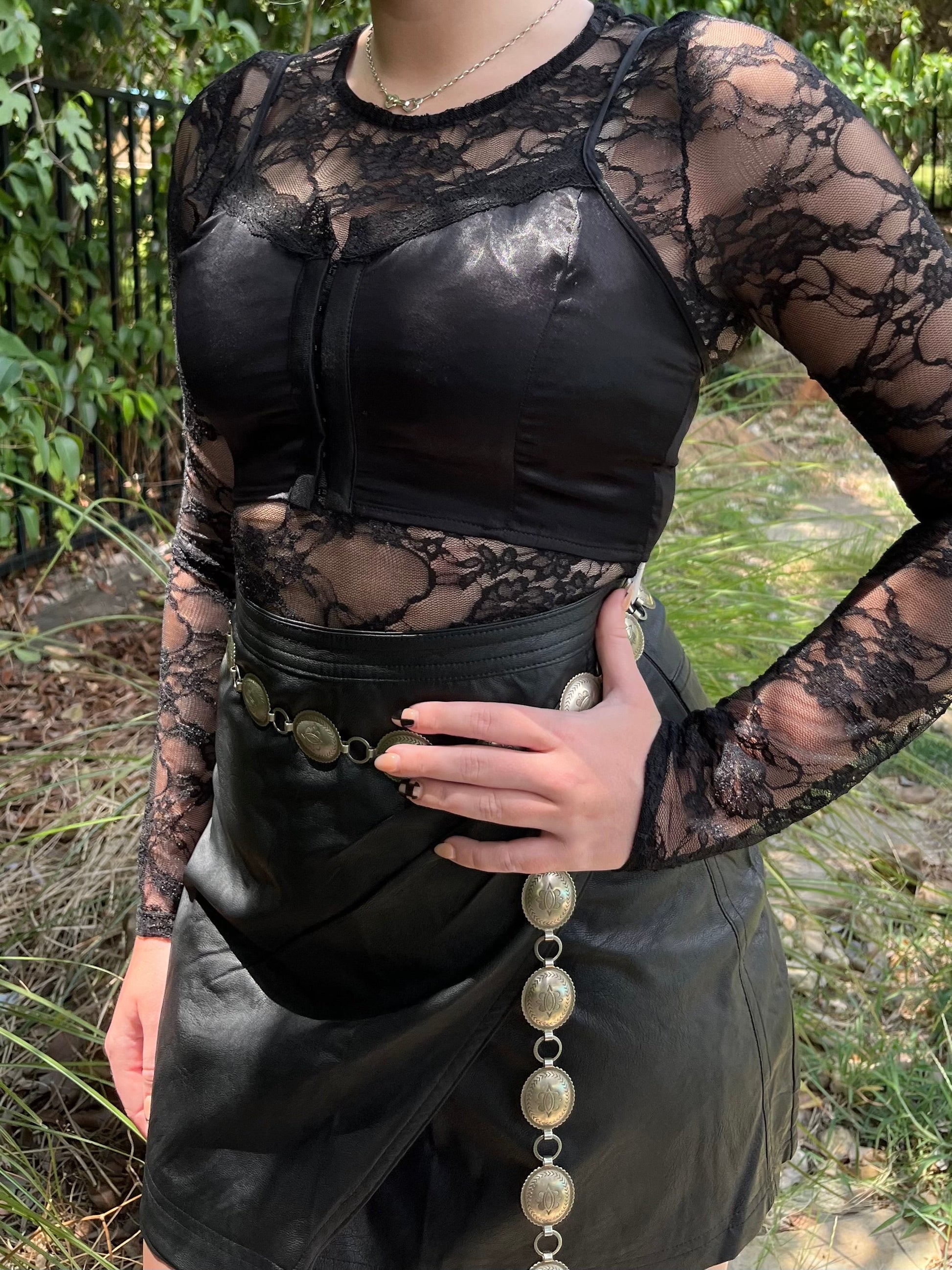 Midnight Mustang Lace Bodysuit - Cluff CO LLC