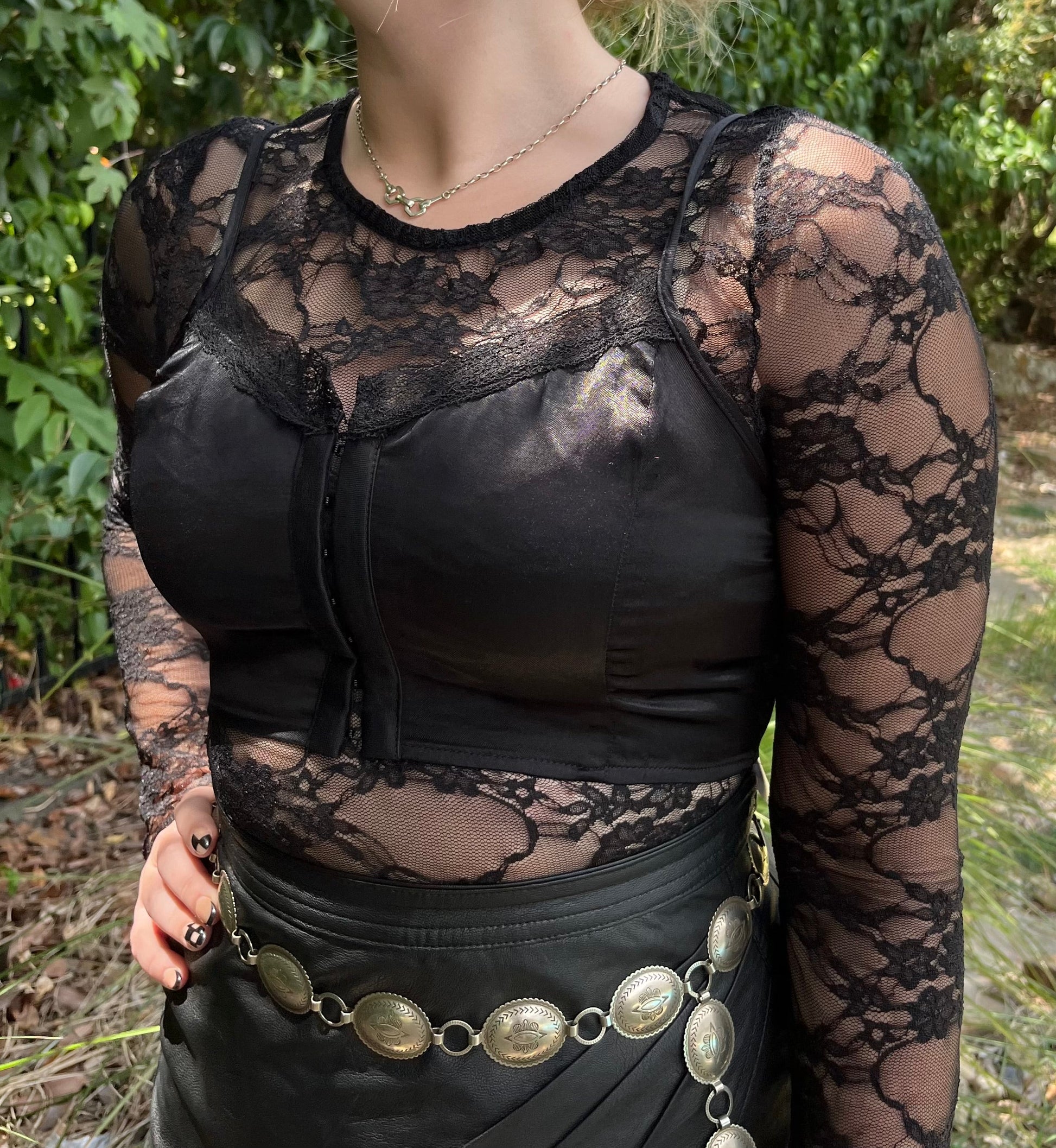 Midnight Mustang Lace Bodysuit - Cluff CO LLC