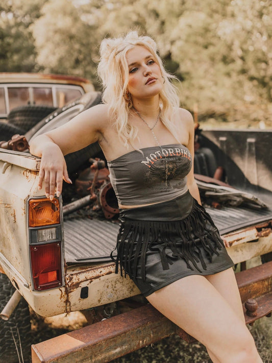 Round Up Skort - Black - Cluff CO LLC