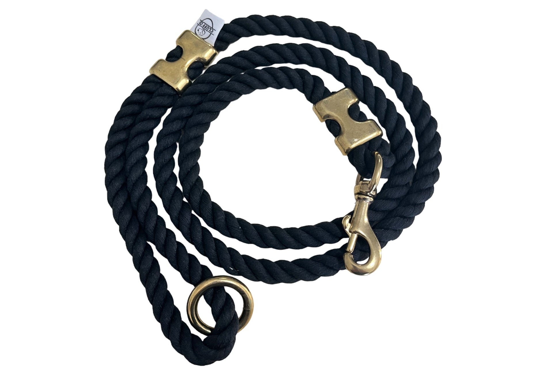 Black Cotton Rope Leash - Cluff CO LLC