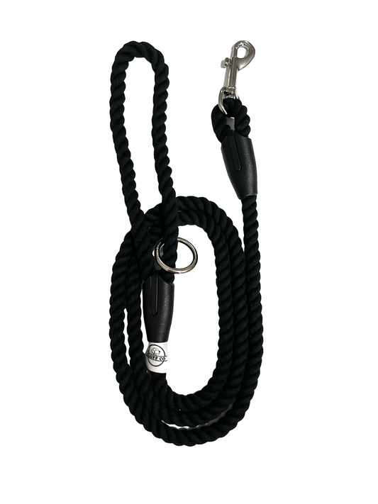 Black Rope Leash - (Small) - Cluff CO LLC