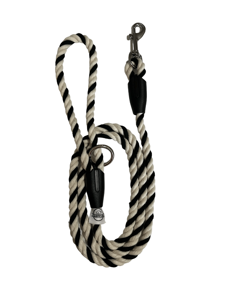 Black & White Rope Leash - (Small) - Cluff CO LLC