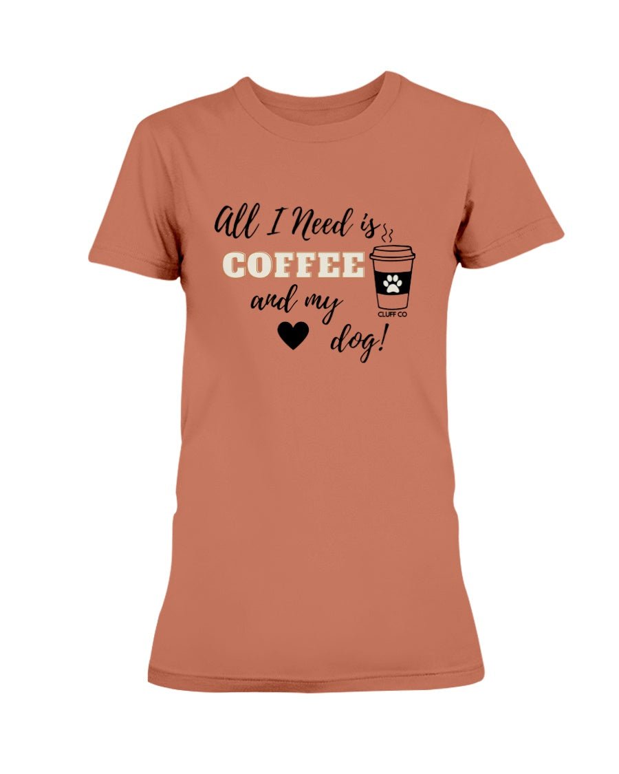 Coffee & a Dog T-Shirt - Cluff CO LLC