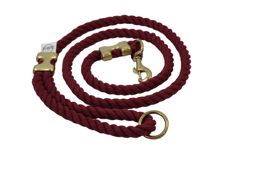 Cranberry Rope Leash - Made in the USA - Cluff CO LLC