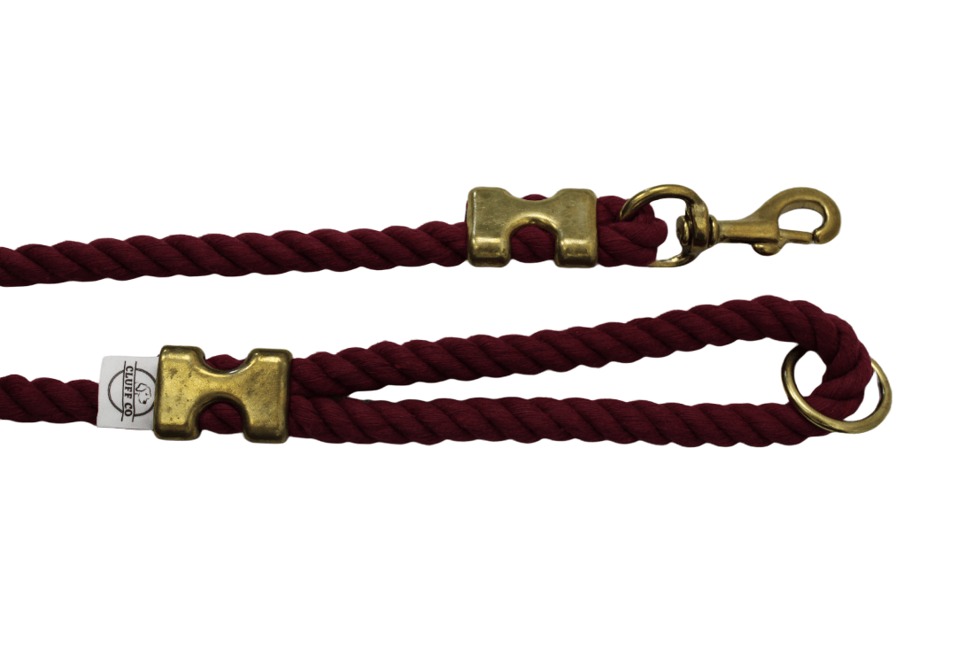 Cranberry Rope Leash - Made in the USA - Cluff CO LLC