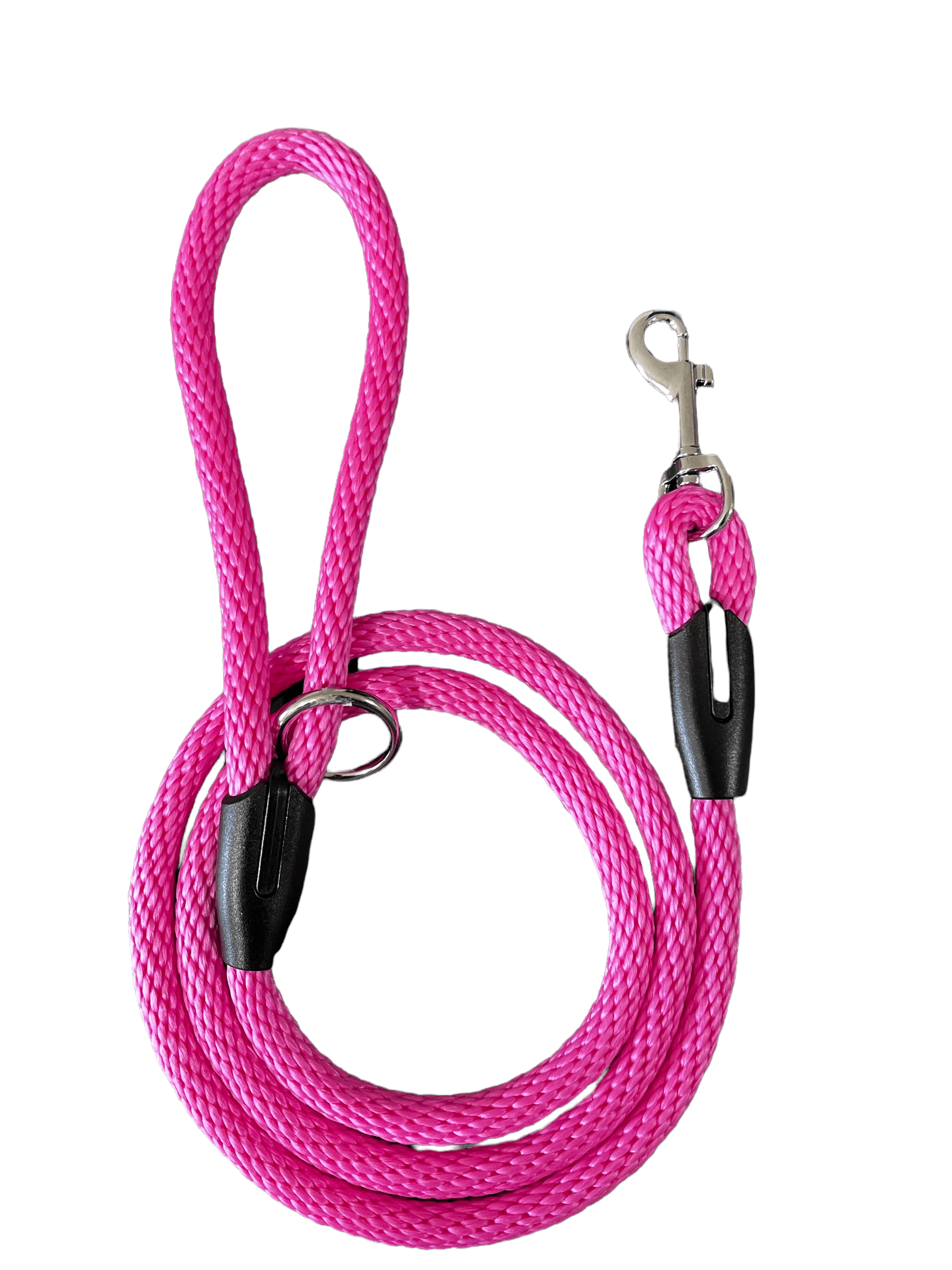 Hot Pink Solid Braid Leash - (Small) - Cluff CO LLC
