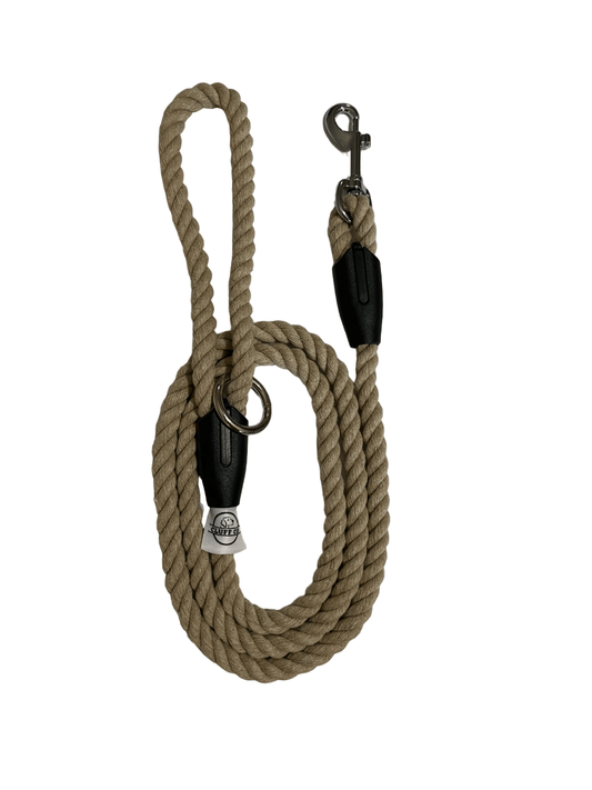 Khaki Rope Leash - (Small) - Cluff CO LLC