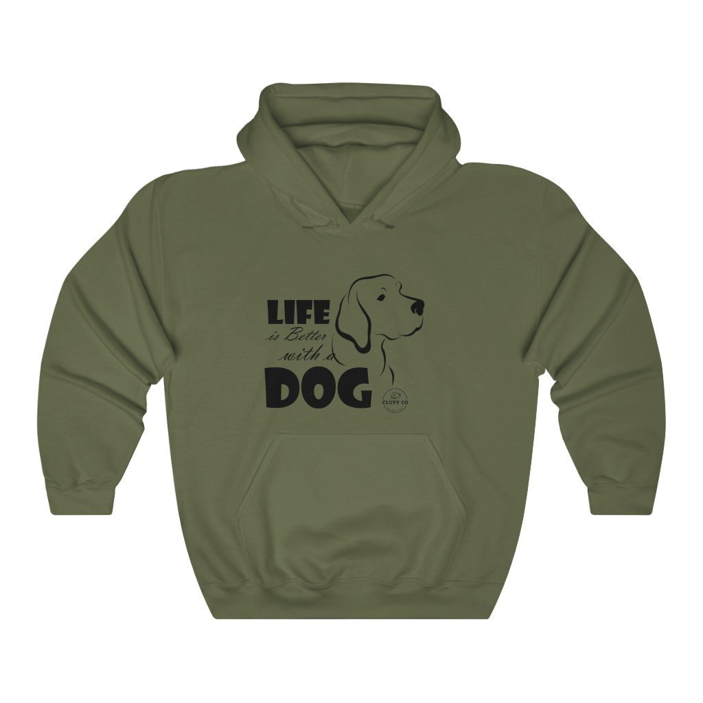 Life is Better with a Dog | Unisex Heavy Blend™ Hooded Sweatshirt - Cluff CO LLC