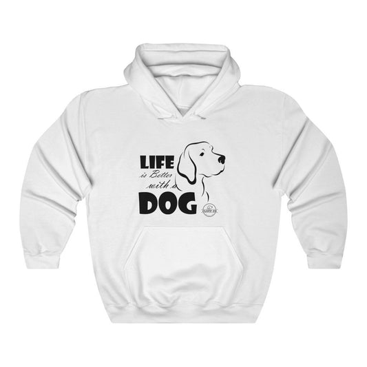 Life is Better with a Dog | Unisex Heavy Blend™ Hooded Sweatshirt - Cluff CO LLC