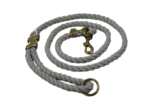Silver Rope Leash - Made in the USA - Cluff CO LLC